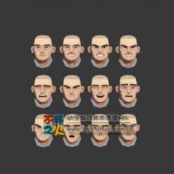 男人 表情 人臉  模型