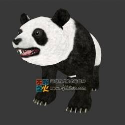 動物園之國寶熊貓 Max模型 四邊面