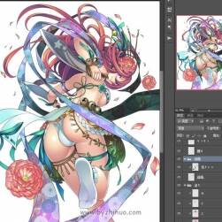 日式 女版三國卡牌游戲 CG原畫（PSD源文件）