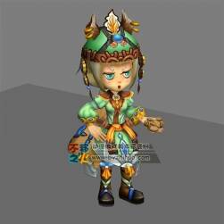 可愛(ài)的 雜貨商模型有綁定有動(dòng)作
