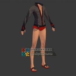 青年男體泳裝外套模型