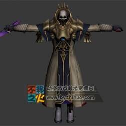 邪惡 骷髏 魔法 法師模型