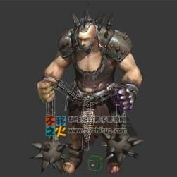 巨人 怪人 鎧甲 戰(zhàn)士 流星錘 模型