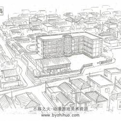 灼眼的夏娜 動(dòng)畫角色場(chǎng)景設(shè)定線稿