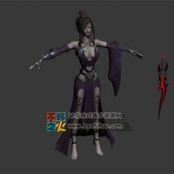 黑發(fā)  妖女  刺客 模型