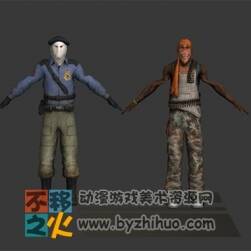槍戰(zhàn)游戲 警察喪尸 強盜 悍匪模型