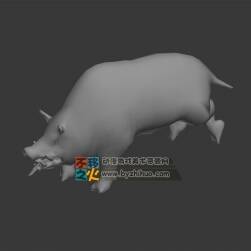 Pig 豬MAX模型 含全套動作 四邊面