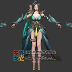 王者榮耀[森之風靈] 美女古裝 弓箭射手 虞姬模型